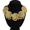 Sukkhi Classic Gold Plated Pearl Choker Necklace Set For Women