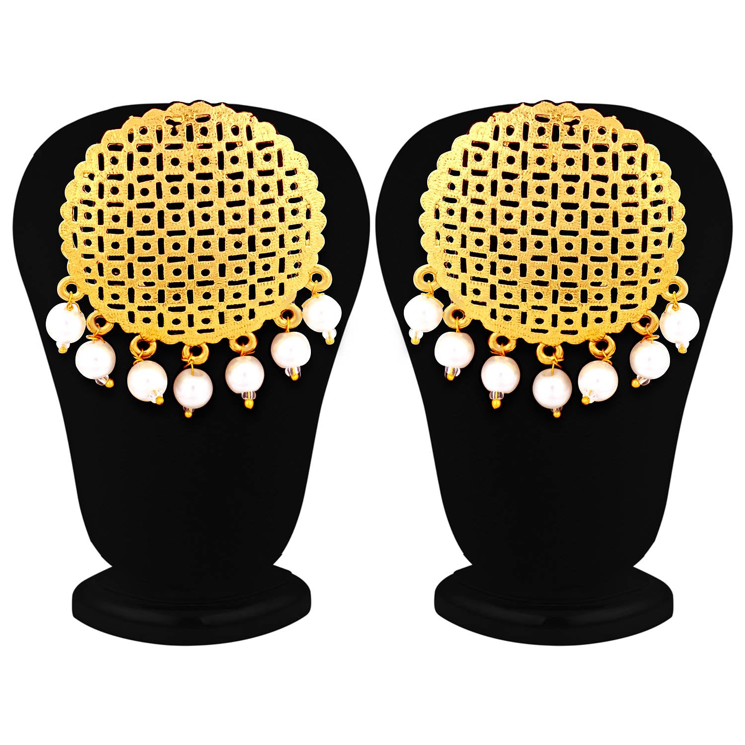 Sukkhi Classic Gold Plated Pearl Choker Necklace Set For Women