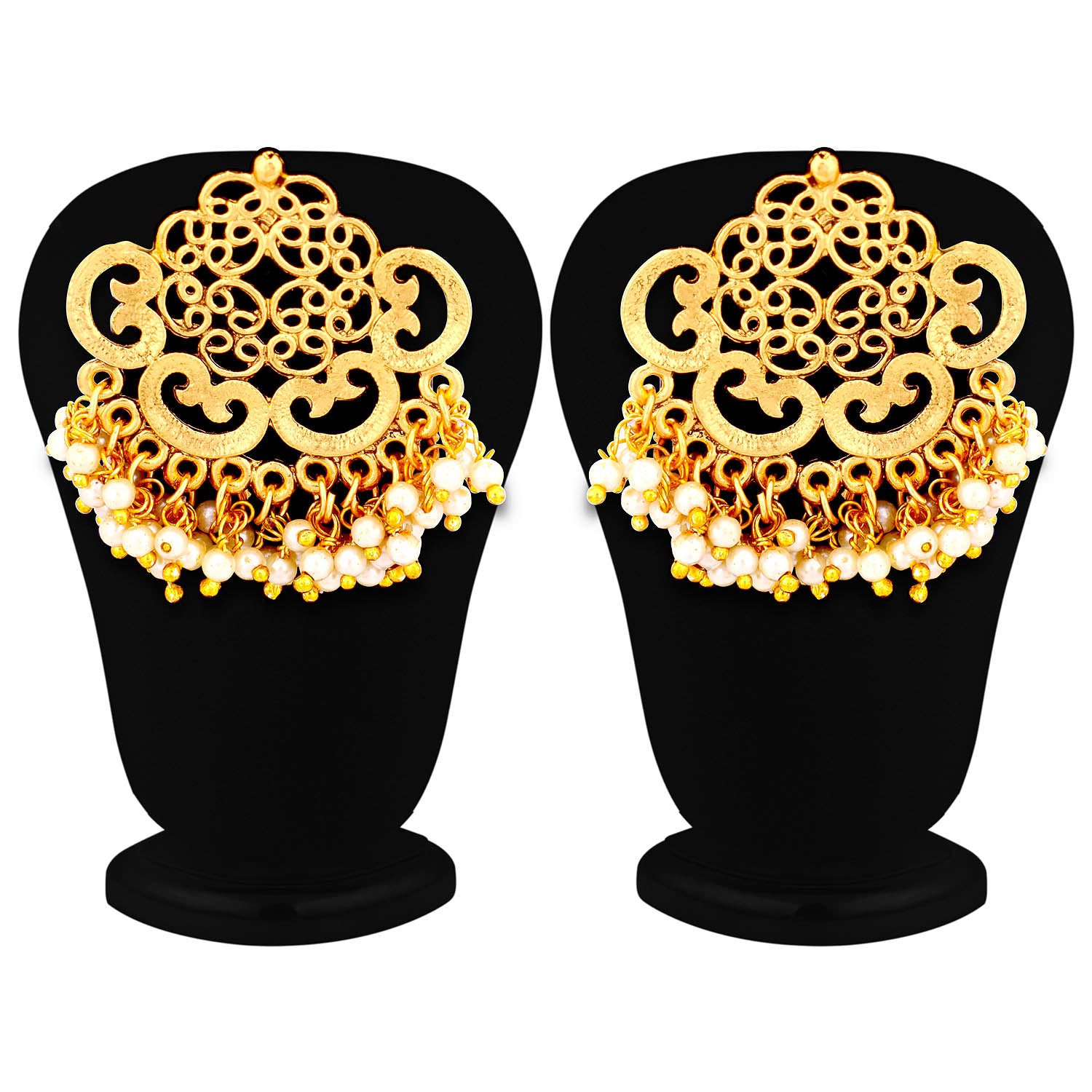 Sukkhi Gold Plated Filigree Pearl Necklace Set For Women