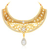 Sukkhi Elegant Gold Plated Kundan Choker Necklace Set For Women