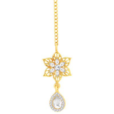 Sukkhi Elegant Gold Plated Kundan Choker Necklace Set For Women