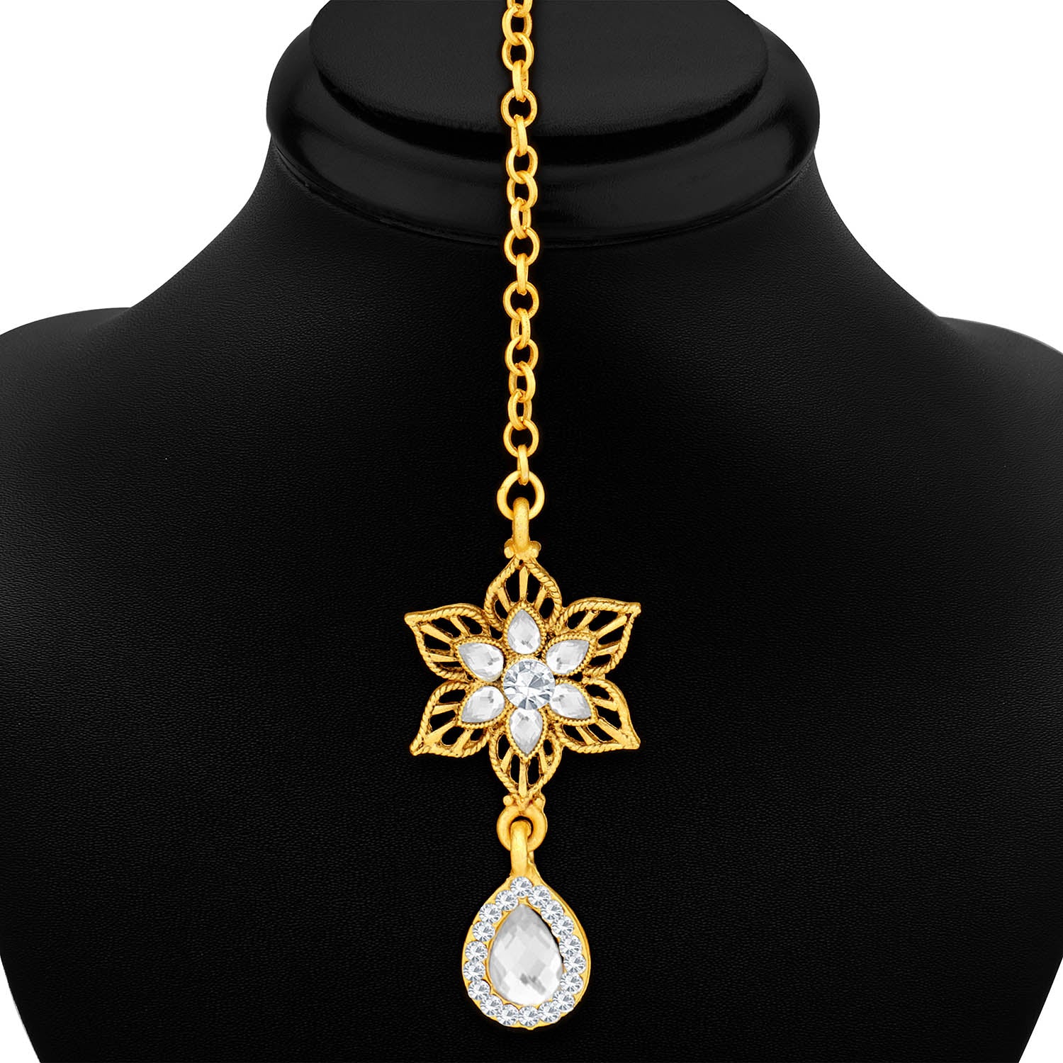 Sukkhi Elegant Gold Plated Kundan Choker Necklace Set For Women