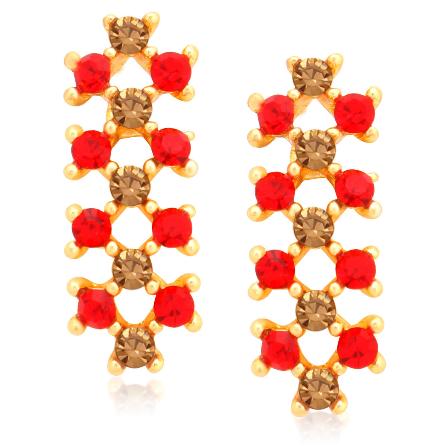 Sukkhi Divine LCT and Red Stone Gold Plated Necklace Set for Women