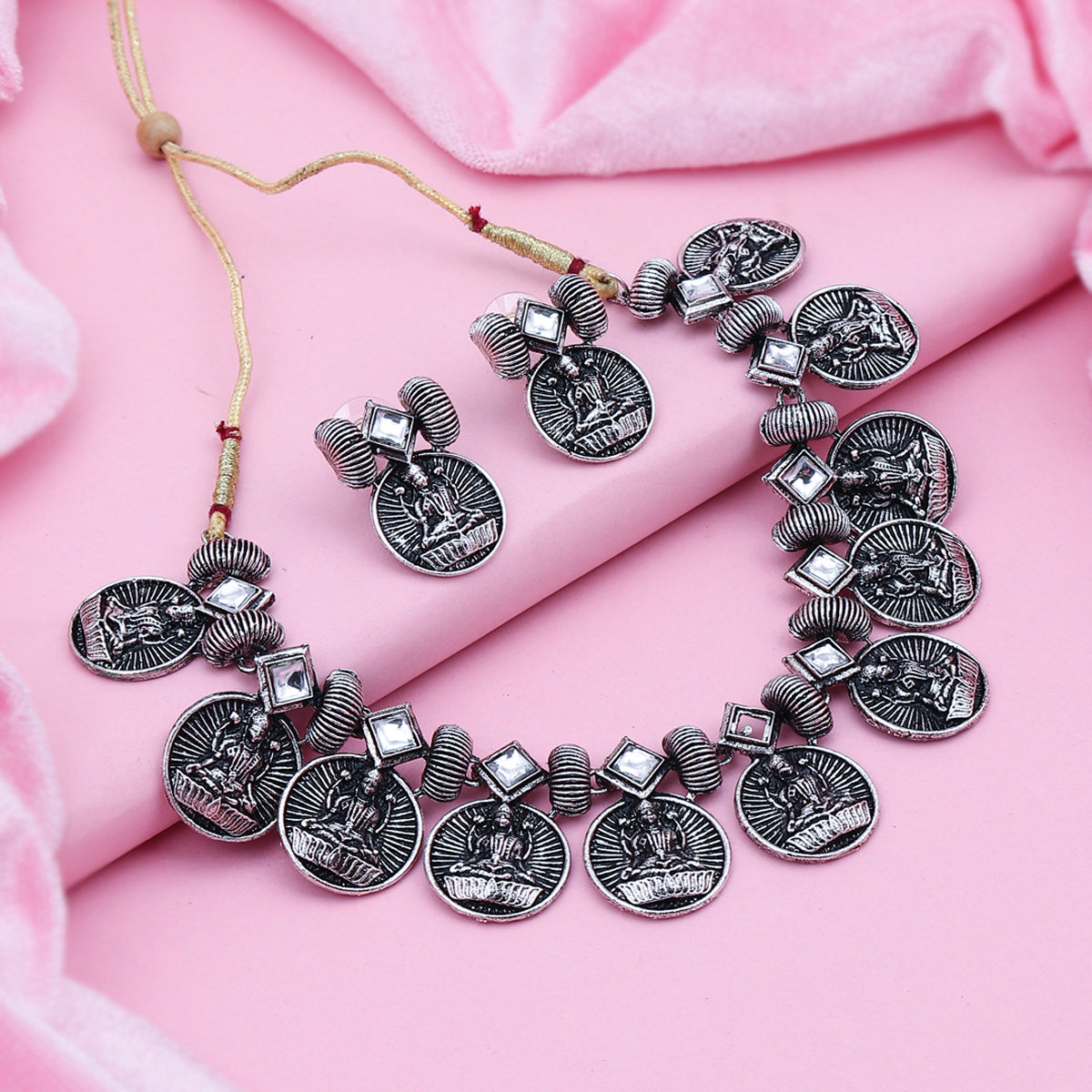 Sukkhi Marquise Oxidised Necklace Set for Women