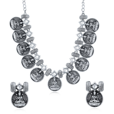 Sukkhi Marquise Oxidised Necklace Set for Women