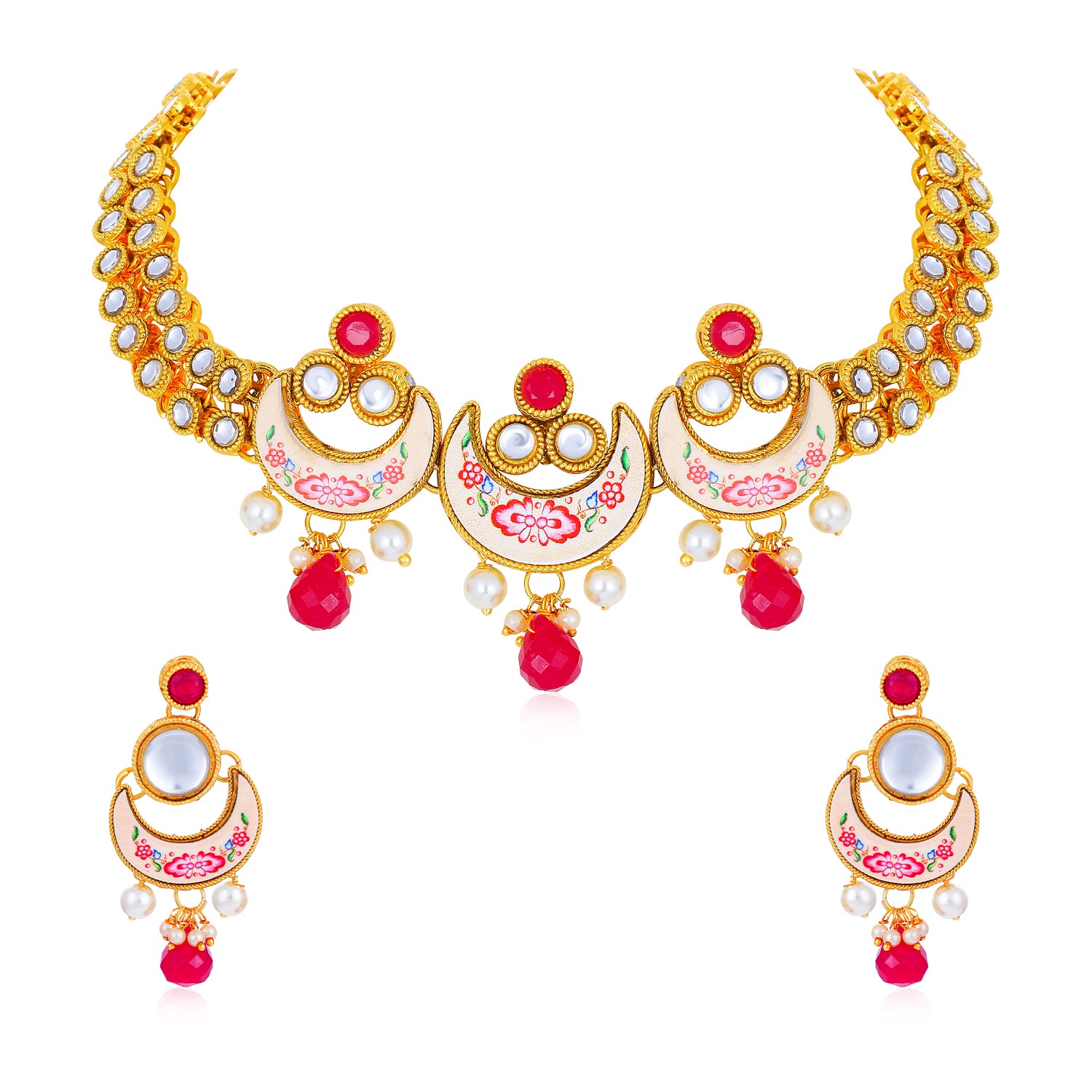 Sukkhi Excellent Gold Plated Necklace Set for Women