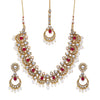 Sukkhi Modish Kundan Gold Plated Pearl Choker Necklace Set for Women