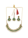 Sukkhi Antique Kundan Gold Plated Pearl Collar Necklace Set for Women