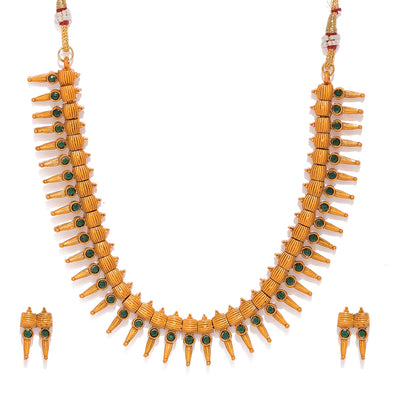 Sukkhi Artistically Gold Plated Collar Necklace Set for Women