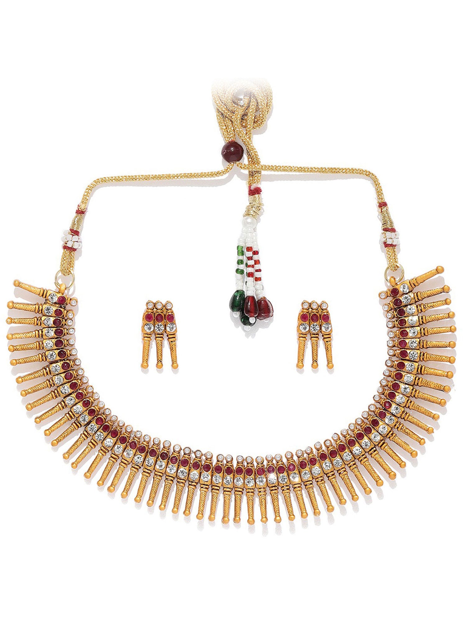 Sukkhi Sensational Gold Plated Austrian Diamond Choker Necklace Set for Women