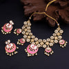 Sukkhi Designer Kundan Gold Plated Meenakari Pearl Choker Necklace Set for Women