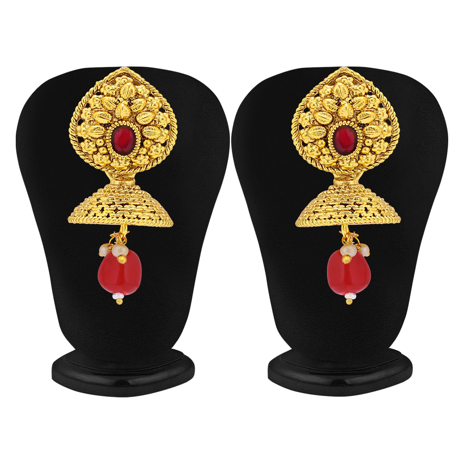 Sukkhi Classic Gold Plated Pearl Long Haram Necklace Set For Women