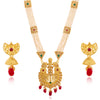 Sukkhi Floral LCT Gold Plated Long Haram Necklace Set For Women