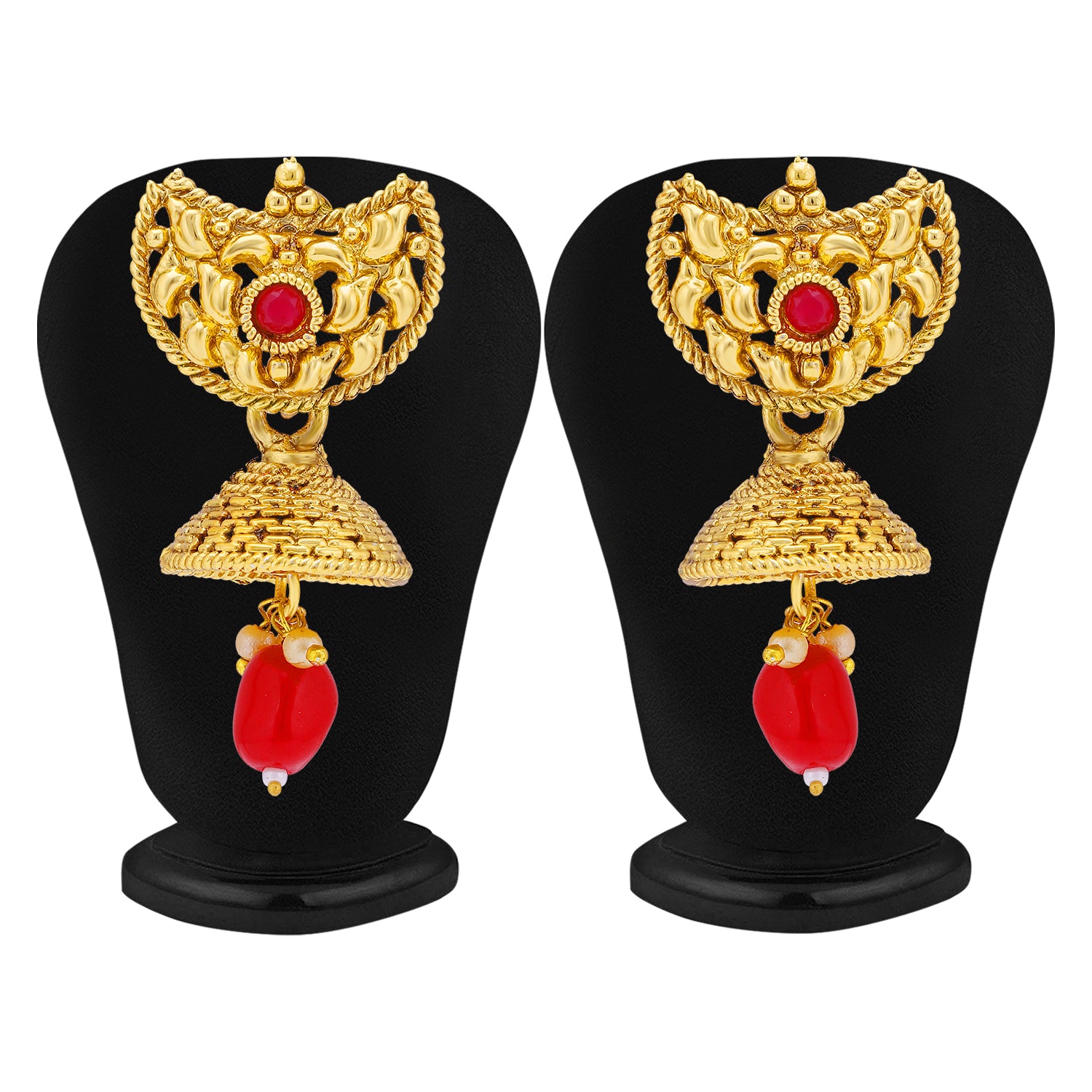 Sukkhi Floral LCT Gold Plated Long Haram Necklace Set For Women