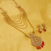 Sukkhi Gleaming LCT Gold Plated Long Haram Necklace Set For Women