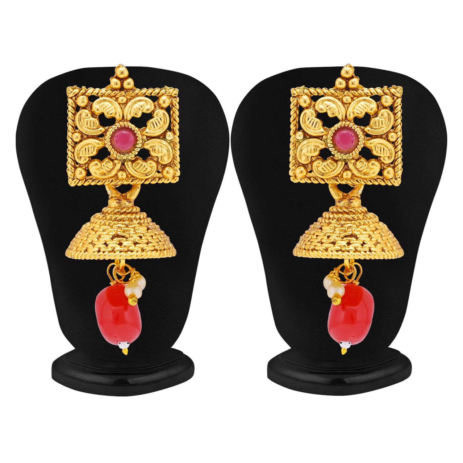 Sukkhi Floral LCT Gold Plated Long Haram Necklace Set For Women