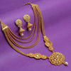 Sukkhi Lovely Gold Plated Pearl Long Haram Necklace Set For Women