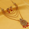 Sukkhi Floral LCT Gold Plated Long Haram Necklace Set For Women