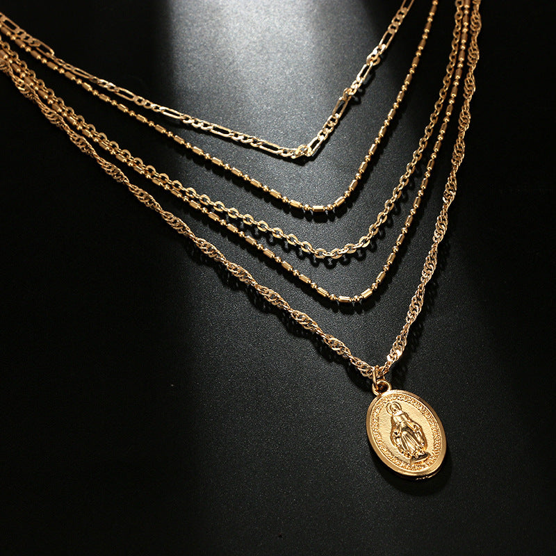 Scintillare by Sukkhi Incredible Multi Layered Gold Plated Necklace for Women