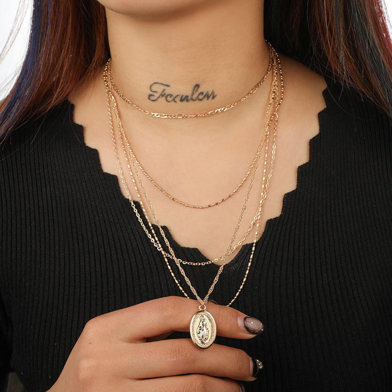 Scintillare by Sukkhi Incredible Multi Layered Gold Plated Necklace for Women
