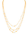 Sukkhi Modern 3 String Gold Plated Necklace Set for Women