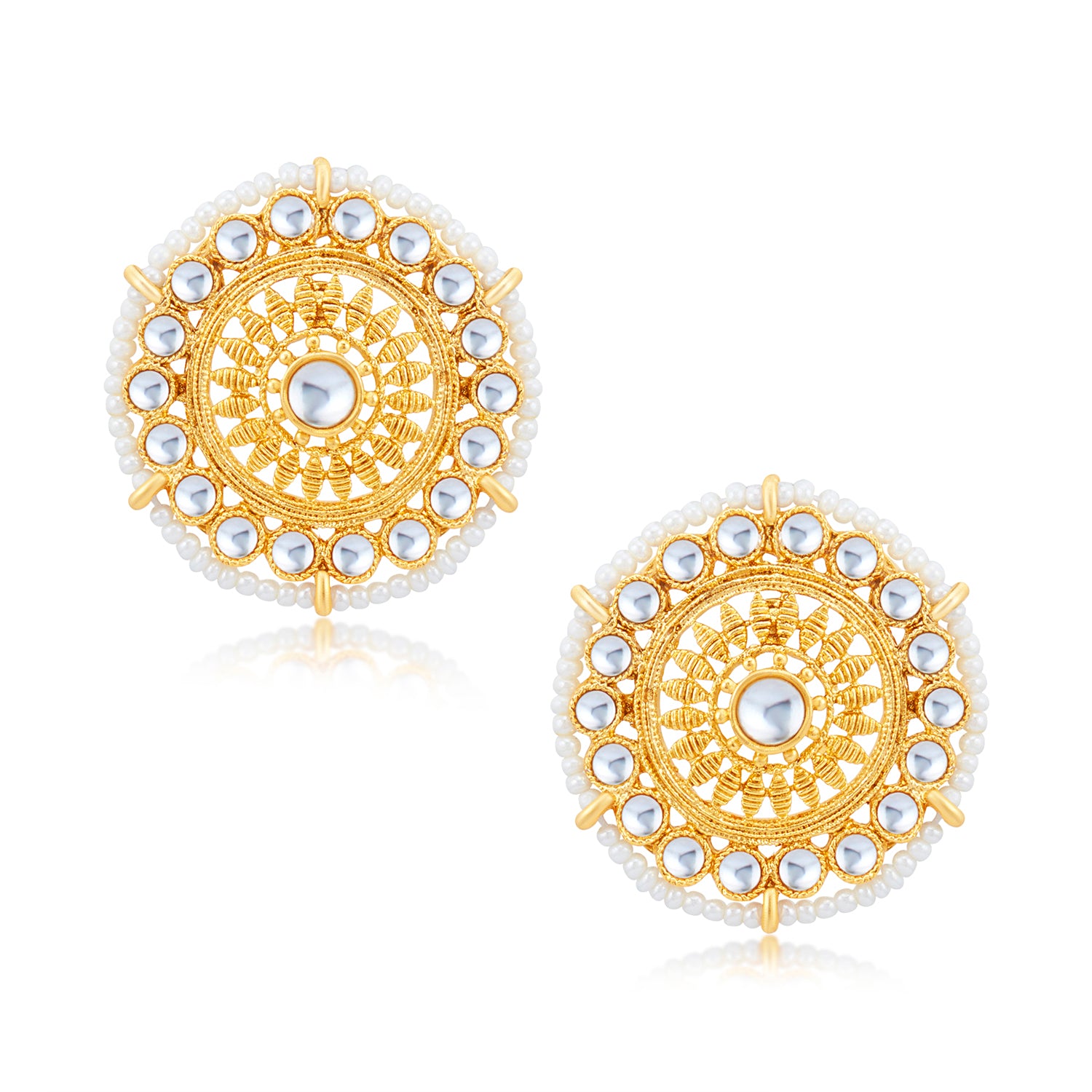 Sukkhi Splendid Pearl Gold Plated Kundan Choker Necklace Set for Women