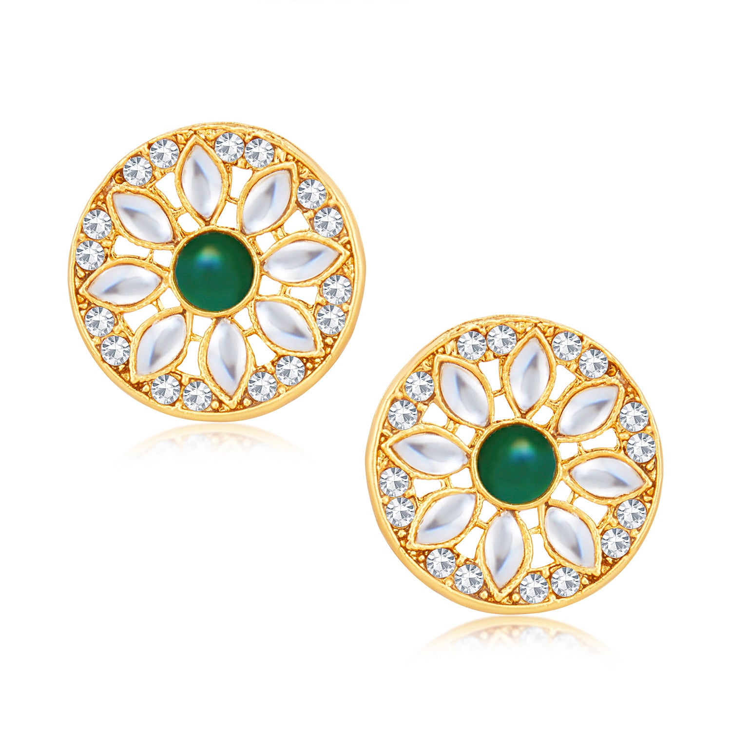 Sukkhi Delicate Kundan Gold Plated Pearl Choker Necklace Set for Women