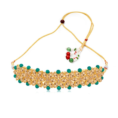 Sukkhi Amazing Gold Plated LCT & Pearl Choker Necklace Set for Women