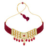 Sukkhi Modern Pearl Gold Plated Kundan Choker Necklace Set for Women