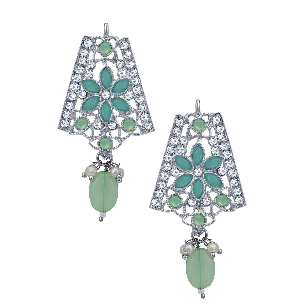 Sukkhi Gorgeous Rhodium Plated Choker Necklace Set For Women