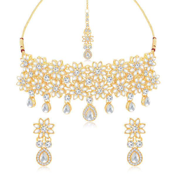 Choker Necklace Amazon Gold Jewellery Sets Kundan Choker Necklace