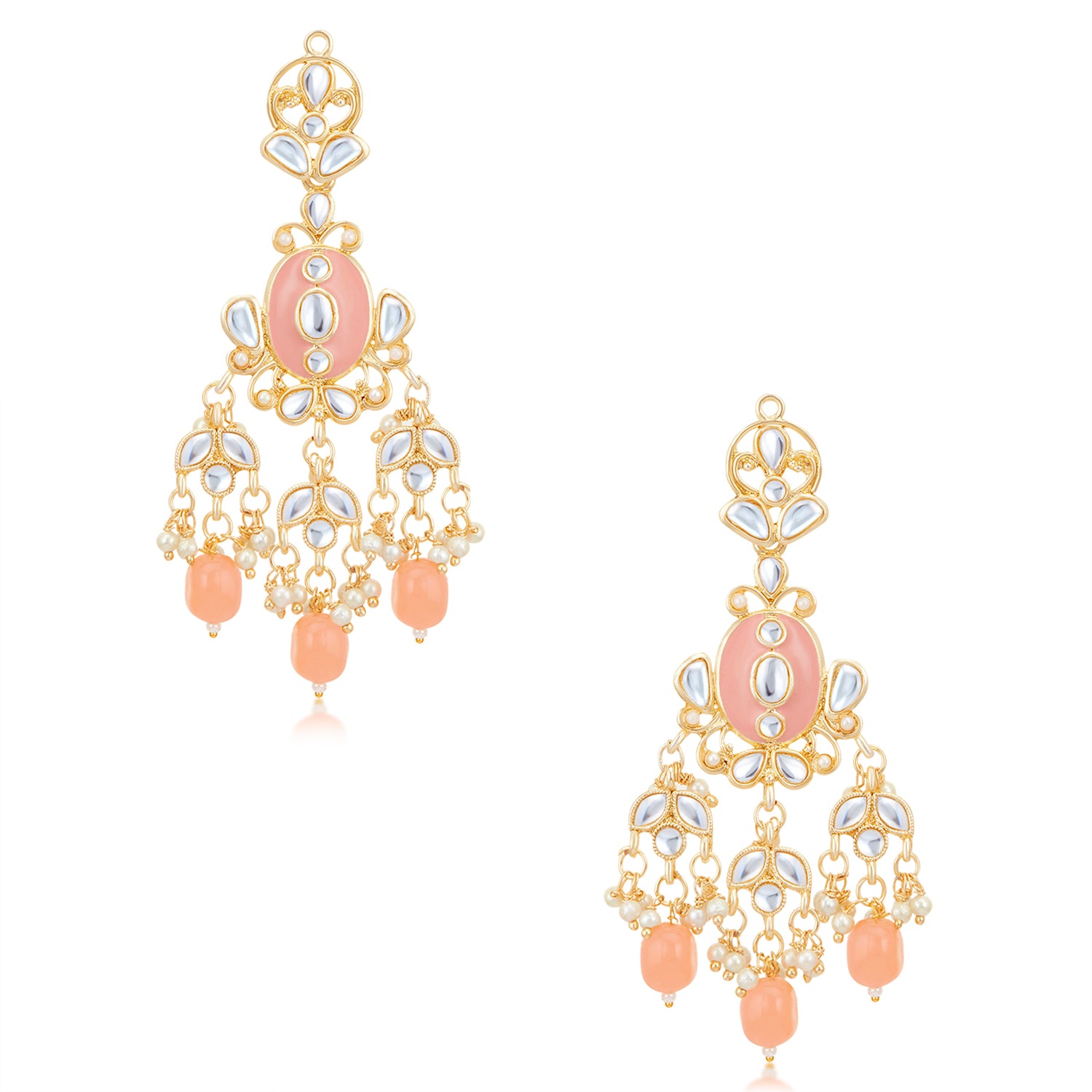 Sukkhi Divine Gold Plated Meenakari Choker Necklace Set for Women