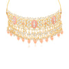 Sukkhi Divine Gold Plated Meenakari Choker Necklace Set for Women