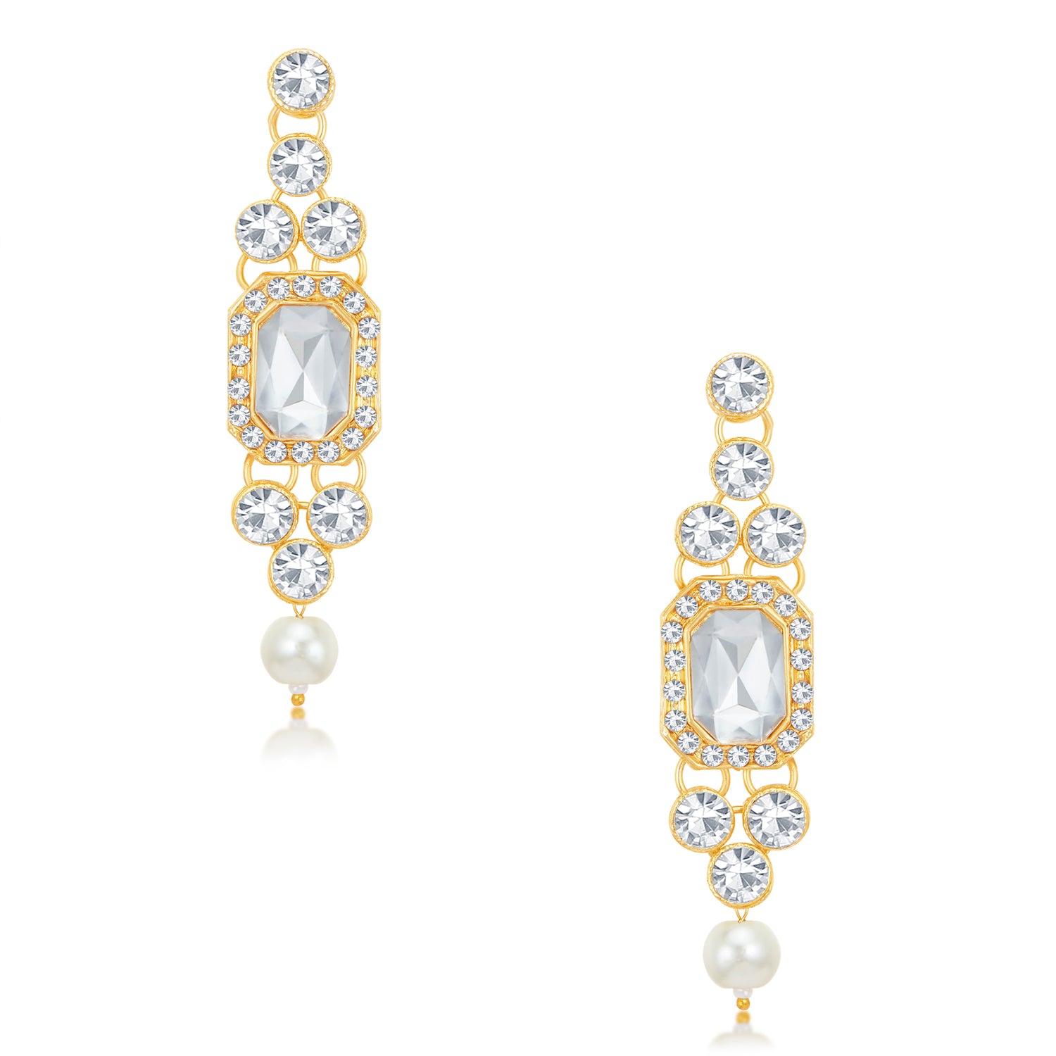 Sukkhi Charming Gold Plated Pearl Choker Necklace Set for Women