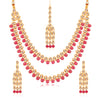 Sukkhi Classy Gold Plated Pearl Long Haram Necklace Set for Women (NS100584)