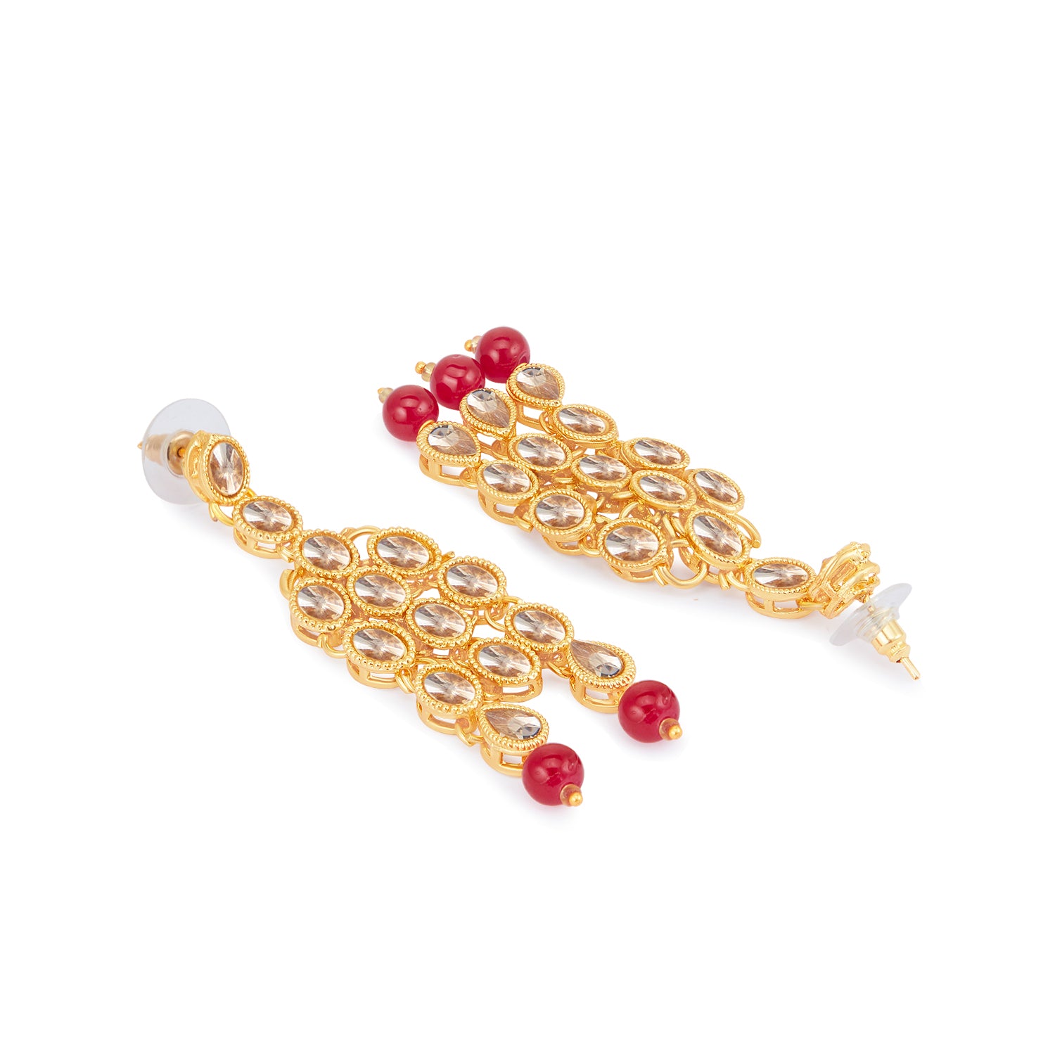 Sukkhi Classy Gold Plated Pearl Long Haram Necklace Set for Women (NS100584)