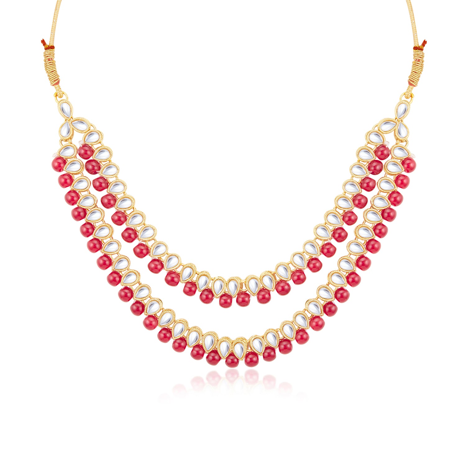 Sukkhi Attractive Gold Plated Kundan & Pearl Long Haram Necklace Set for Women