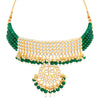 Sukkhi Glorious Gold Plated Kundan & Pearl Choker Necklace Set for Women