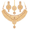 Sukkhi Dazzling Gold Plated Choker Necklace Set for Women