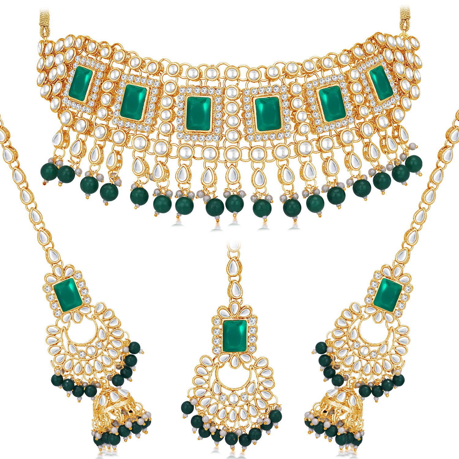 Sukkhi Padmavti Inspired Gold Plated Kundan Choker Necklace Set for Women