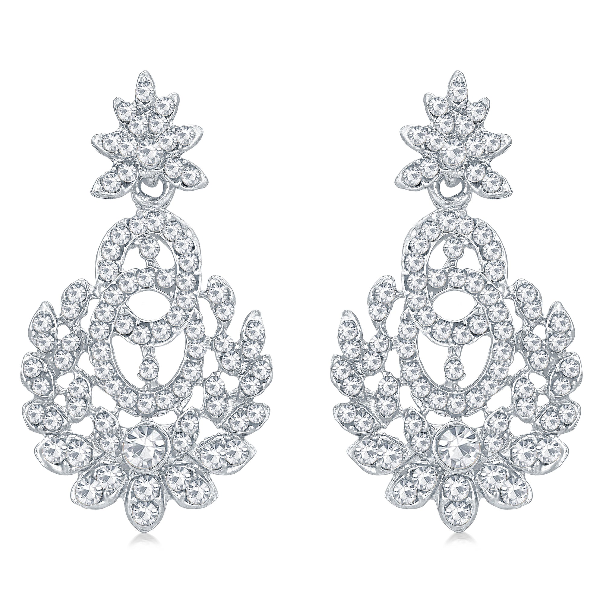 Sukkhi Padmavti Traditional Rhodium Plated Austrian Diamond Choker Necklace Set for Women