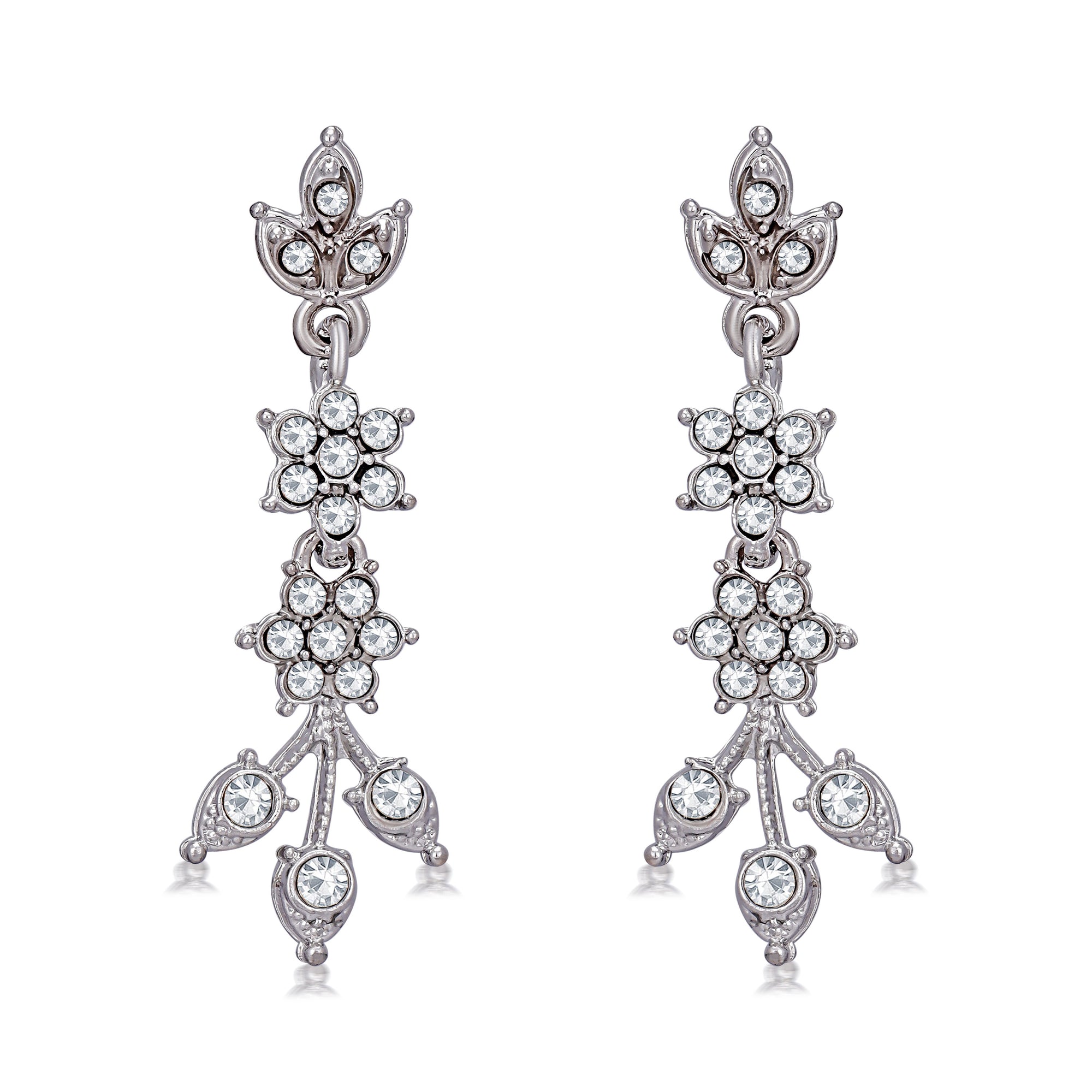 Sukkhi Padmavti Traditional Rhodium Plated Austrian Diamond Princess Necklace Set for Women