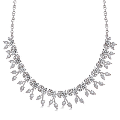 Sukkhi Padmavti Traditional Rhodium Plated Austrian Diamond Princess Necklace Set for Women