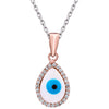Pissara by Sukkhi Evil Eye Designer 925 Sterling Silver Cubic Zirconia Pendant With Chain For Women And Girls|with Authenticity Certificate, 925 Stamp & 6 Months Warranty