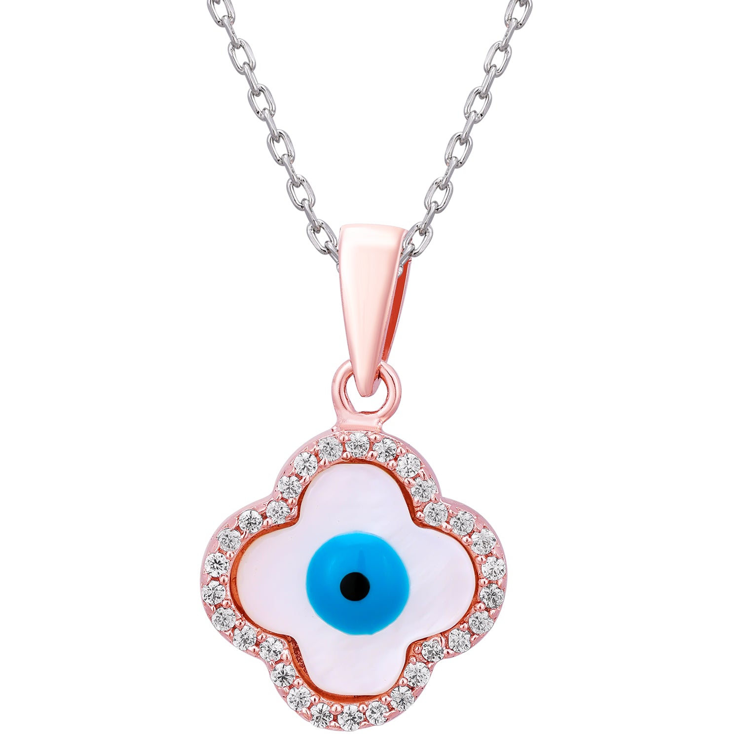 Pissara by Sukkhi Evil Eye Dazzling 925 Sterling Silver Cubic Zirconia Pendant With Chain For Women And Girls|with Authenticity Certificate, 925 Stamp & 6 Months Warranty
