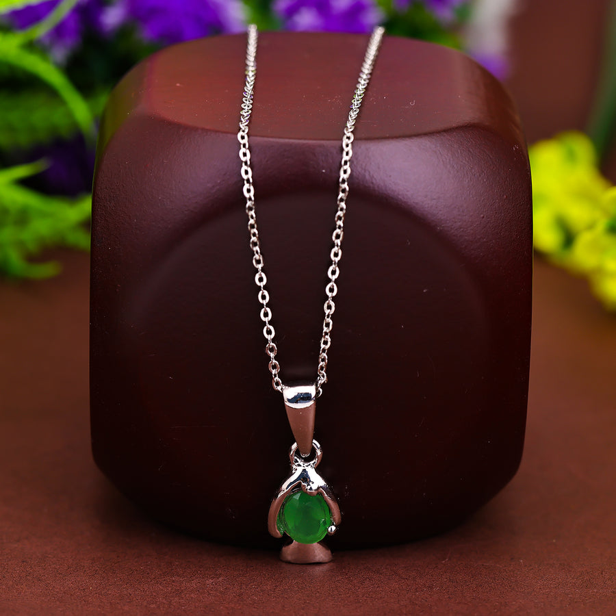 Pissara by Sukkhi Attractive 925 Sterling Silver Pendant With Chain For Women And Girls|with Authenticity Certificate, 925 Stamp & 6 Months Warranty