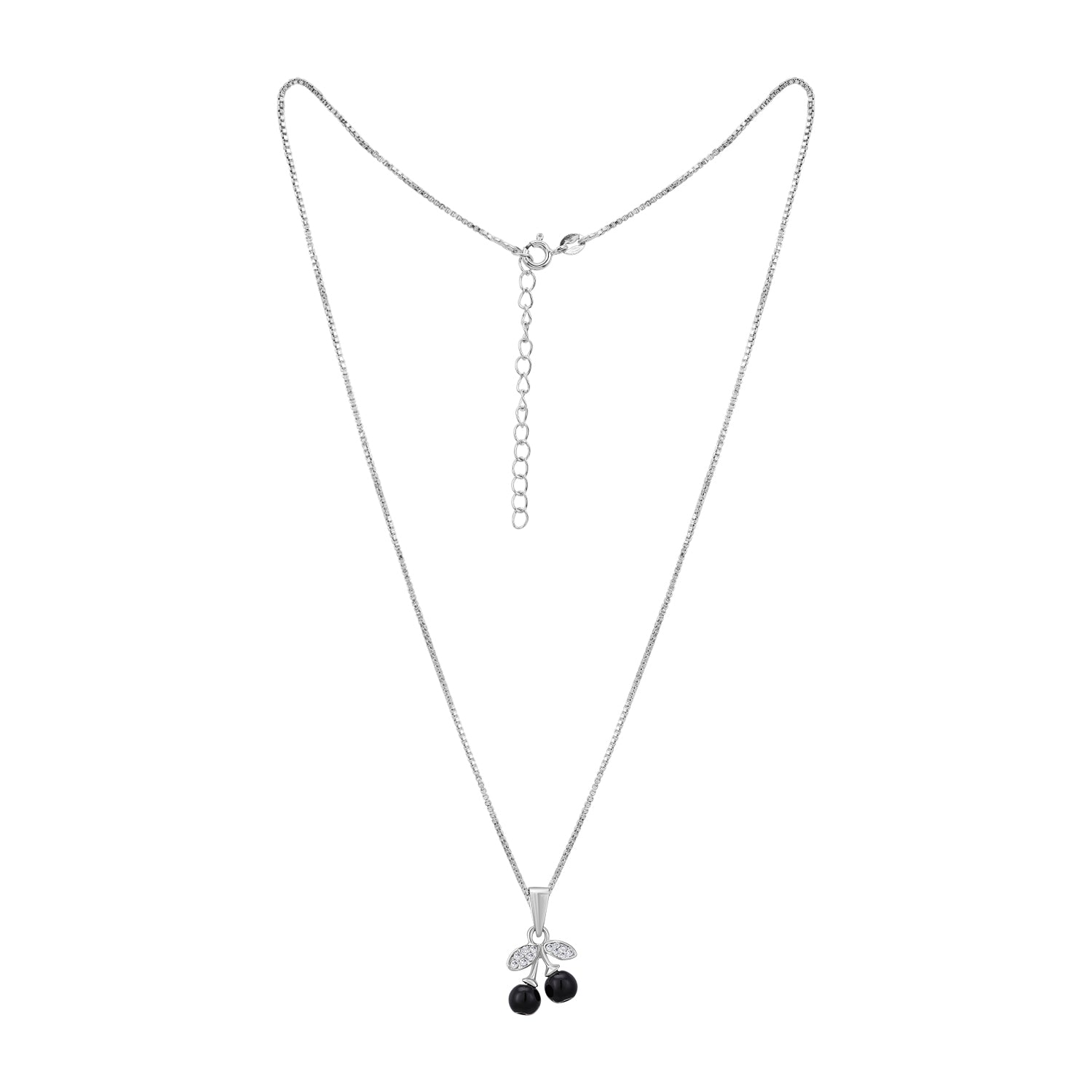 Pissara by Sukkhi Sparkling 925 Sterling Silver Cubic Zirconia Pendant With Chain For Women And Girls|with Authenticity Certificate, 925 Stamp & 6 Months Warranty