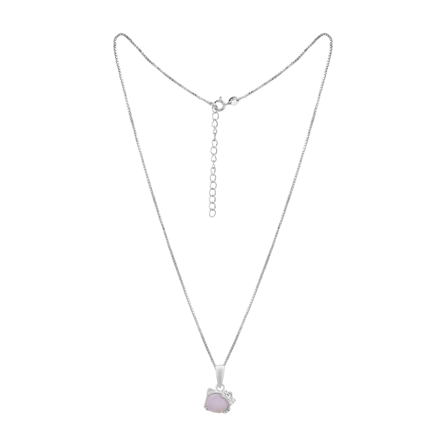 Pissara by Sukkhi Spectacular 925 Sterling Silver Cubic Zirconia Pendant With Chain For Women And Girls|with Authenticity Certificate, 925 Stamp & 6 Months Warranty