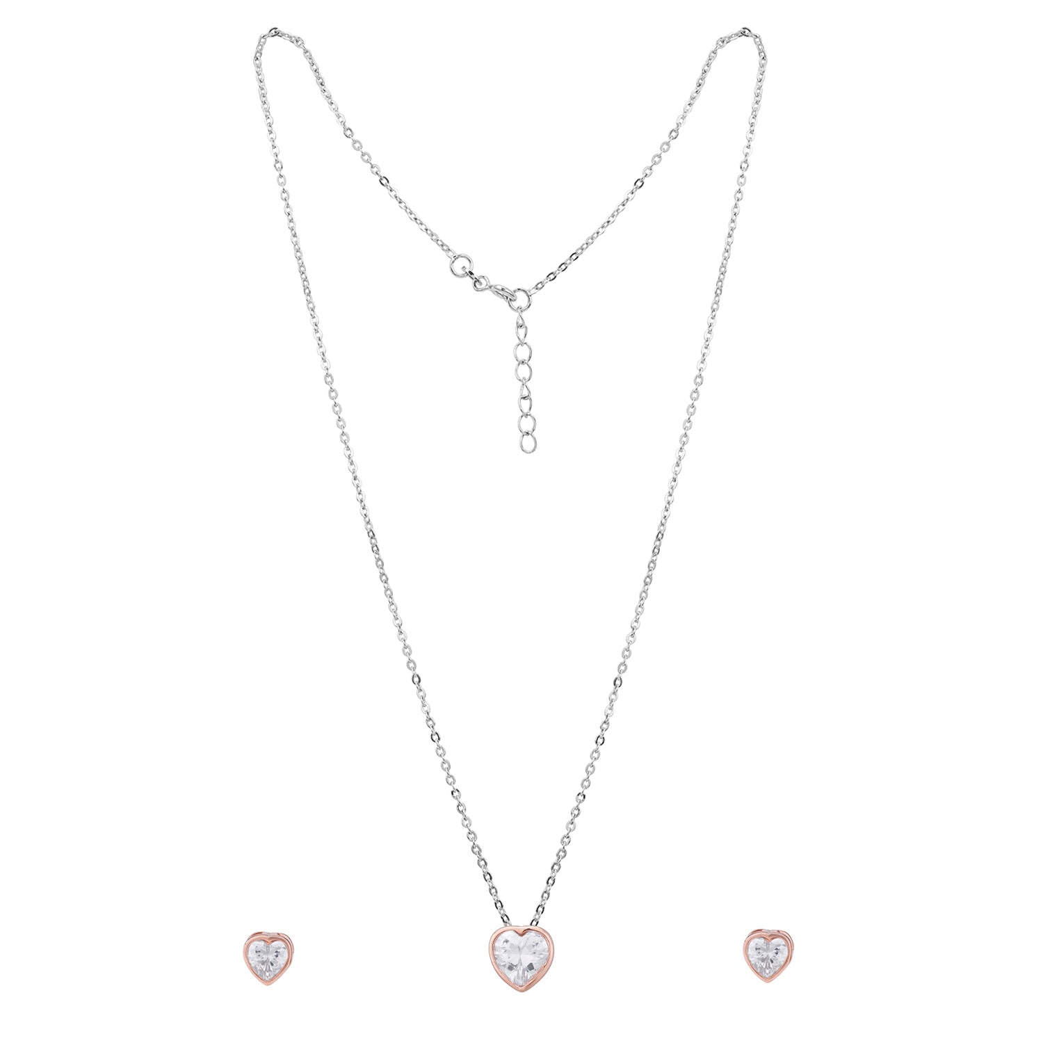 Pissara by Sukkhi Brilliant 925 Sterling Silver Cubic Zirconia Pendant Set For Women And Girls|with Authenticity Certificate, 925 Stamp & 6 Months Warranty