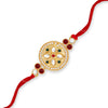 Sukkhi Ethnic Gold Plated Rakhi with Roli Chawal and Raksha Bandhan Greeting Card for Men